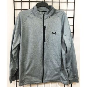 Under Armour Full Zip Jacket Heather Blue Gray XXL